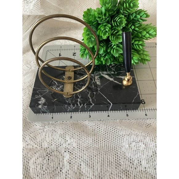 Heavy Marble Letter and Pen Holder/Vintage Black and White - Picture 7 of 10